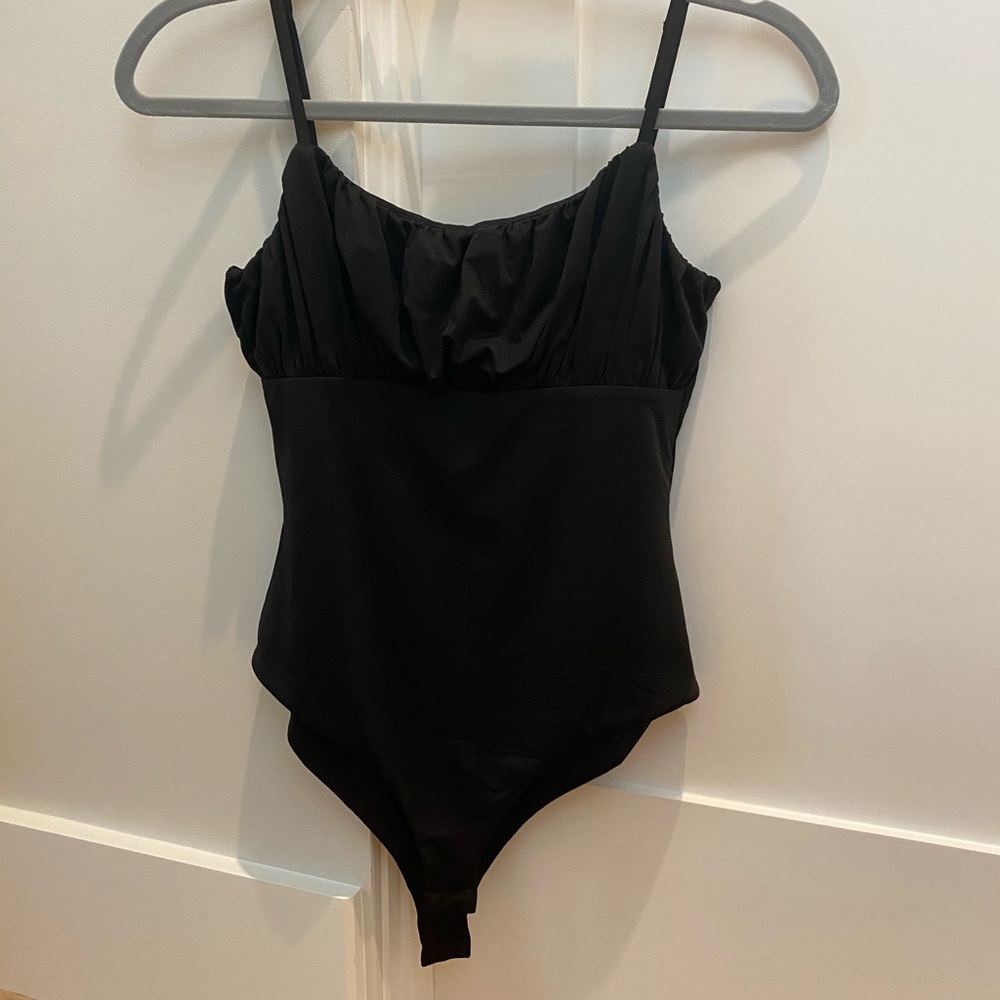 Princess Polly Black Ruched Bodysuit